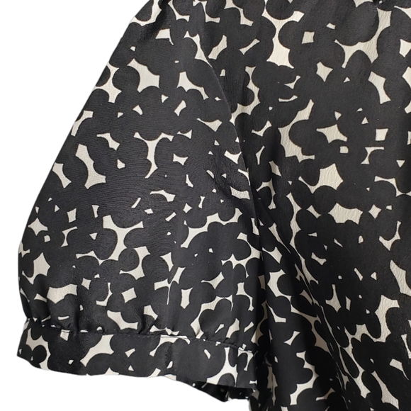 Ann Taylor Petites Genuine Wrap Blouse puffy cap sleeves grosgrain ribbon tie ♡ - Picture 8 of 10